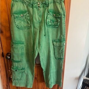 We The Free Green Cargo Jeans